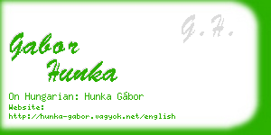 gabor hunka business card